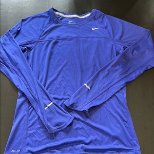 Nike Blue Dri-FIT Long Sleeve Shirt